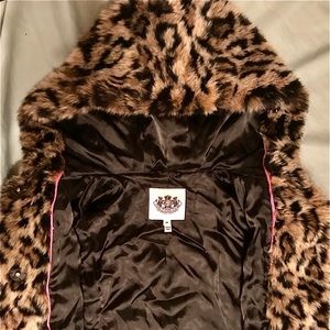 Juicy Couture Leopard Faux Fur Coat